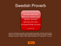 Swedish Proverb Powerpoint