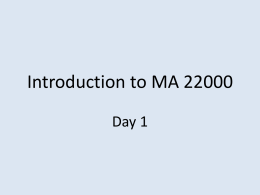 Introduction to MA 22000 - Department of Mathematics