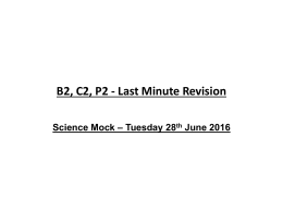 B2, C2, P2 - Last Minute Revision