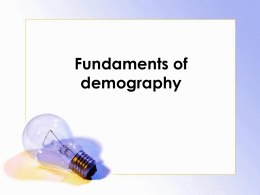 Fundaments of demography