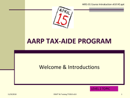 4491-01-Course-Introduction-v0.8-VO1 - AARP Tax-Aide