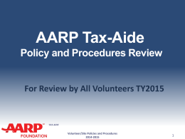 Policy-and-Procedures-Final - AARP Tax-Aide