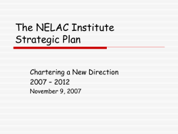 The TNI Strategic Planning Effort