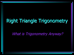 Review Right Triangle PPT