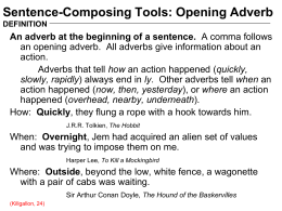 Opening Adverb