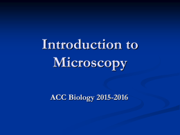 Intro to Microscopy