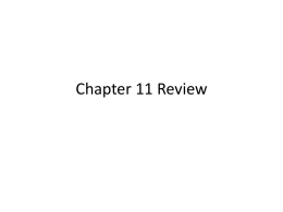 Chapter 11 Review