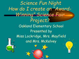 science fair projects - Spartanburg School District 2