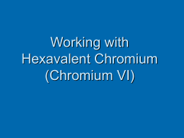 Hexavalent Chromium Training Kit