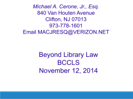 Essentials of Library Law with Michael A