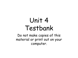 Unit 4 Testbank