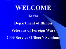 2009 Service Officer`s Seminar