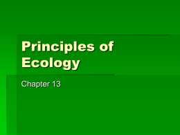 Principles of Ecology notes.