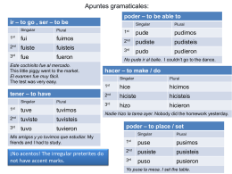 Apuntes gramaticales