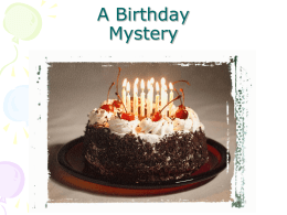 A Birthday Mystery