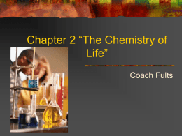 Biology Chapter 2 Chemistry of Life