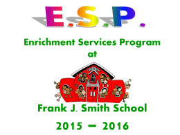 Enrichment Services Program at - East Hanover Township School