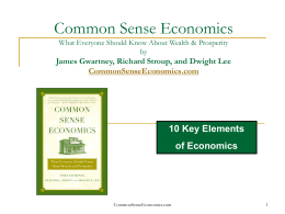 10 Key Elements of Economics