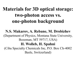 Materials for 3D optical