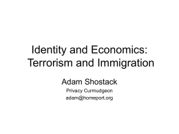 Terrorism and Immigration