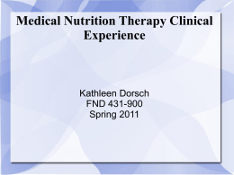 Clinical Experience Presentation