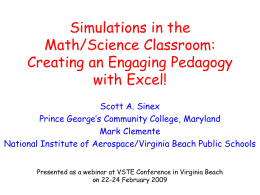 Simulations in the Math/Science Classroom