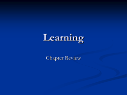 Learning Review - Brimley Area Schools