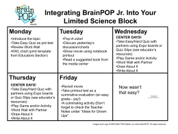 center days! - BrainPOP Educators