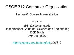 CPSC 312 Course Administration