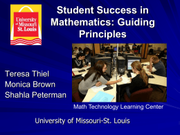 Impact on Student Learning - University of Missouri