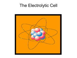 Electrolytic cells - BCHSRegentsChemistry