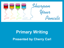 Primary Writing Presentation