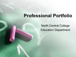 Professional Portfolio - North Central College