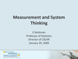 Measurement and System Thinking