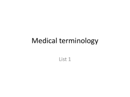 Medical terminology - Porterville College