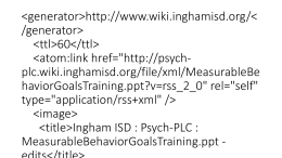 Ingham ISD : Psych-PLC : MeasurableBehaviorGoalsTraining