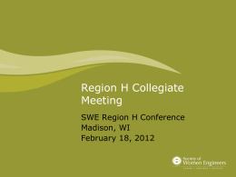 Region *** Student Meeting - SWE Region H Blog