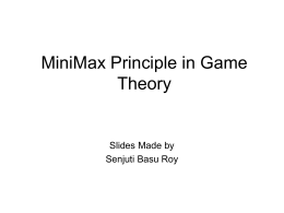 MinMax Principle in Game Theory