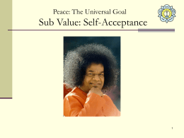 Why is self–acceptance important?