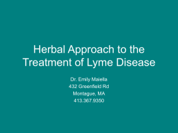 Herbal Approach to the Treatment of Lyme Disease