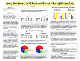Author Classification of ARVO Conference Abstracts as Controlled