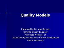ETM627 Lecture Quality Models
