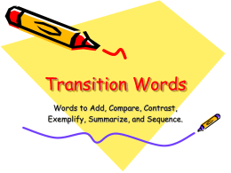 Transition Words - HCC Learning Web
