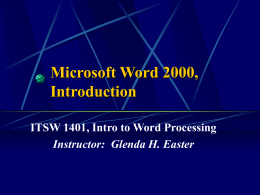 Microsoft Word 2000, Introduction