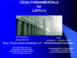 CEQA for LAFCos