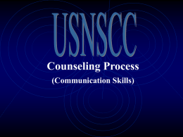 Counseling Process (Communication Skills)