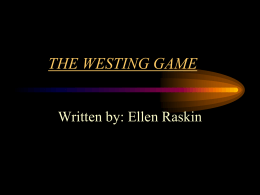 THE WESTING GAME