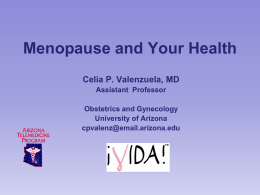 Menopause - University of Arizona