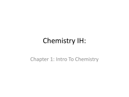 Chemistry IH