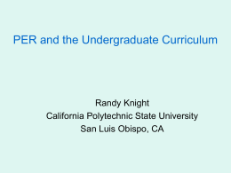 PER and the Undergraduate Curriculum